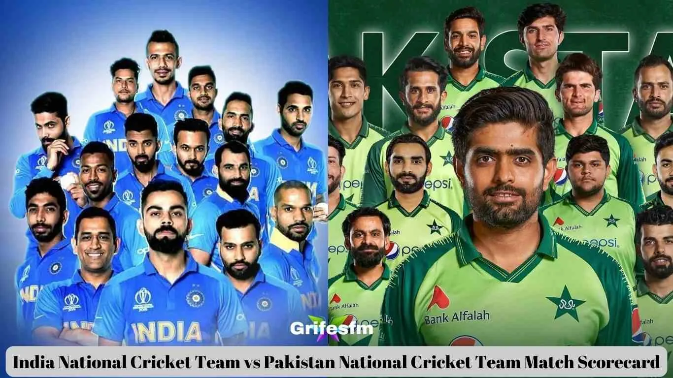 India National Cricket Team vs Pakistan national cricket team match scorecard