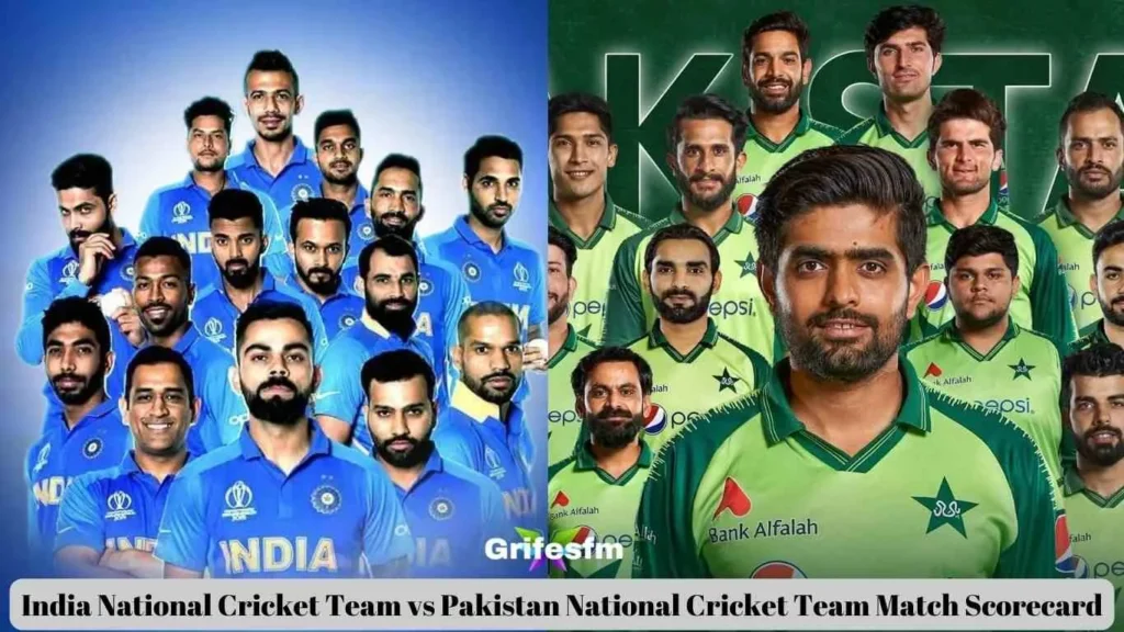 Pakistan National Cricket Team vs India National Cricket Team Match Scorecard